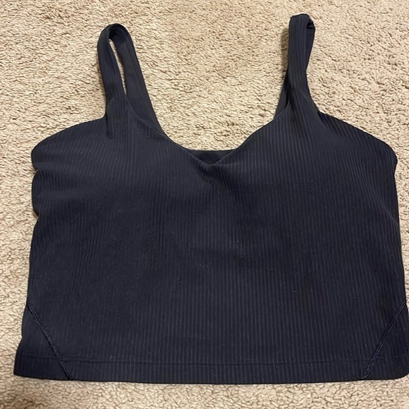 Lululemon ribbed align tank Black Sz 8 - Picture 5 of 7